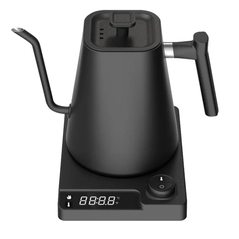 

110V/220V Electric Kettle 1.0L Gooseneck Hand Brew Coffee Pot 1200W Rapid Heating Temperature Control Pot Stainless Steel Liner