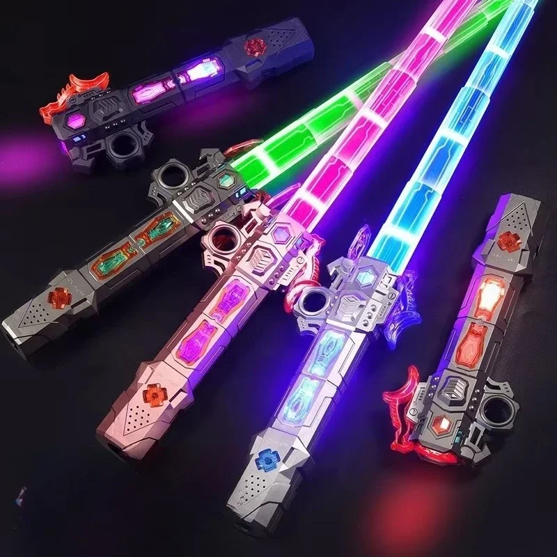 2-in-1 Laser Long Sword Light Sword Toy Double Sword Combination Male Festival Luminous Toy