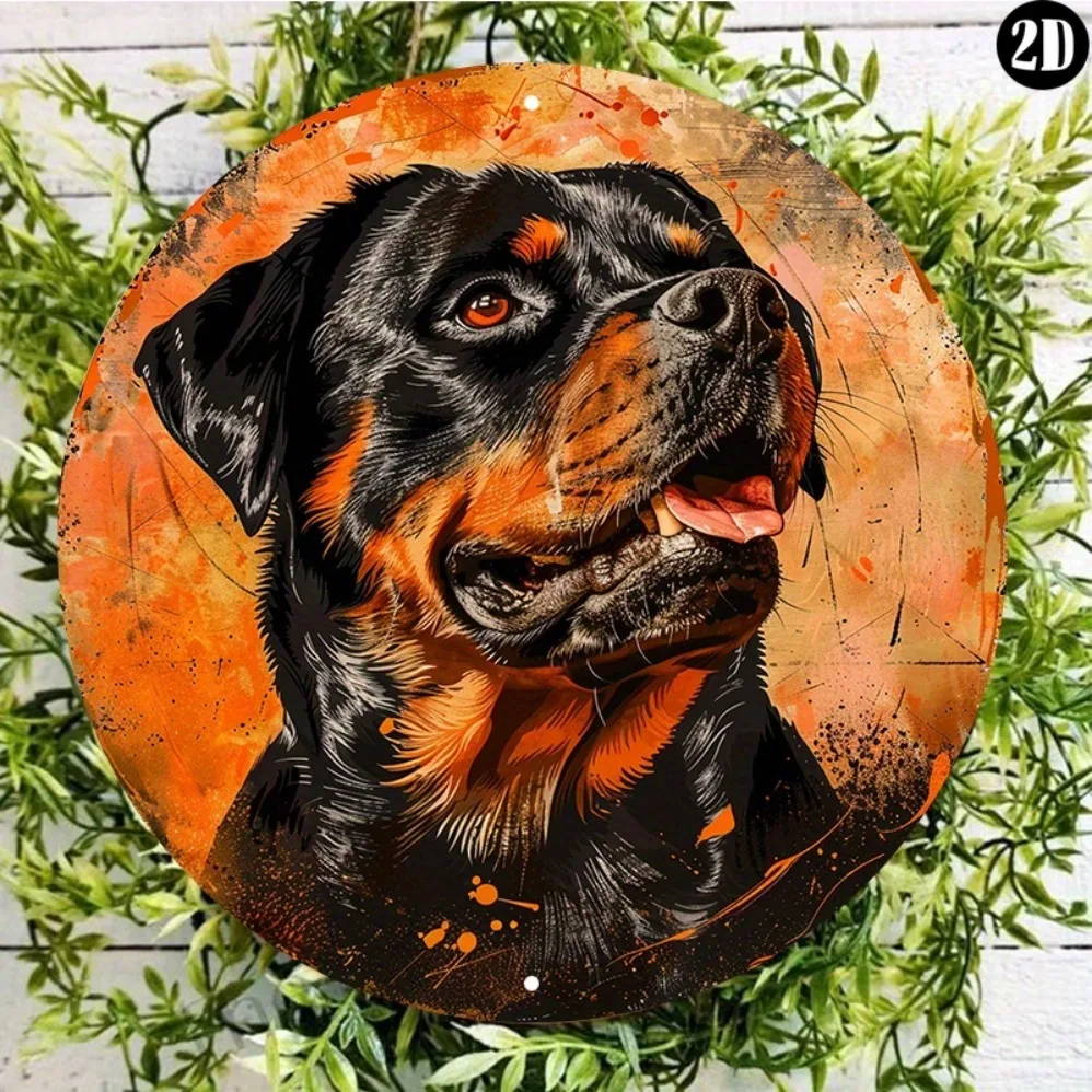 

Rottweiler Aluminum Wall Sign, UV and Scratch Resistant, Outdoor and Indoor Decor in Vibrant Orange and Black Dog Wall Decor