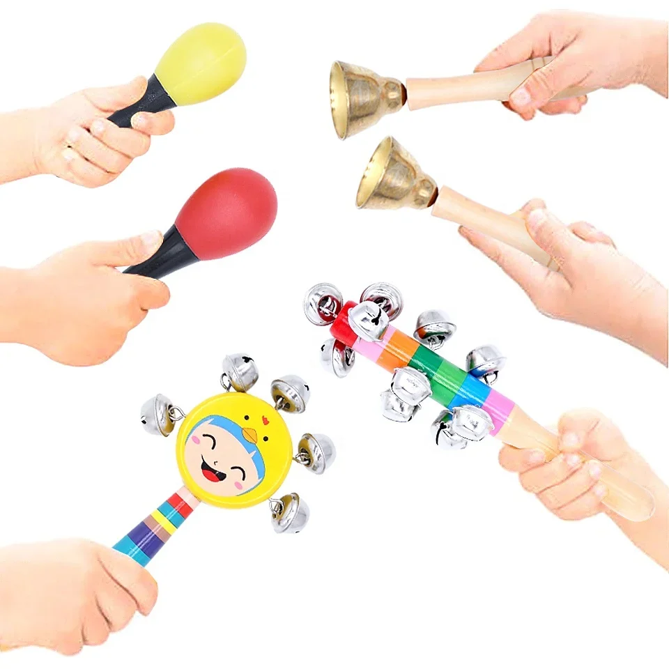 Kids Musical Instruments, 33 PCS 20 Types Wooden Instruments Tambourine Xylophone Toys for Kids Children, Preschool Educational