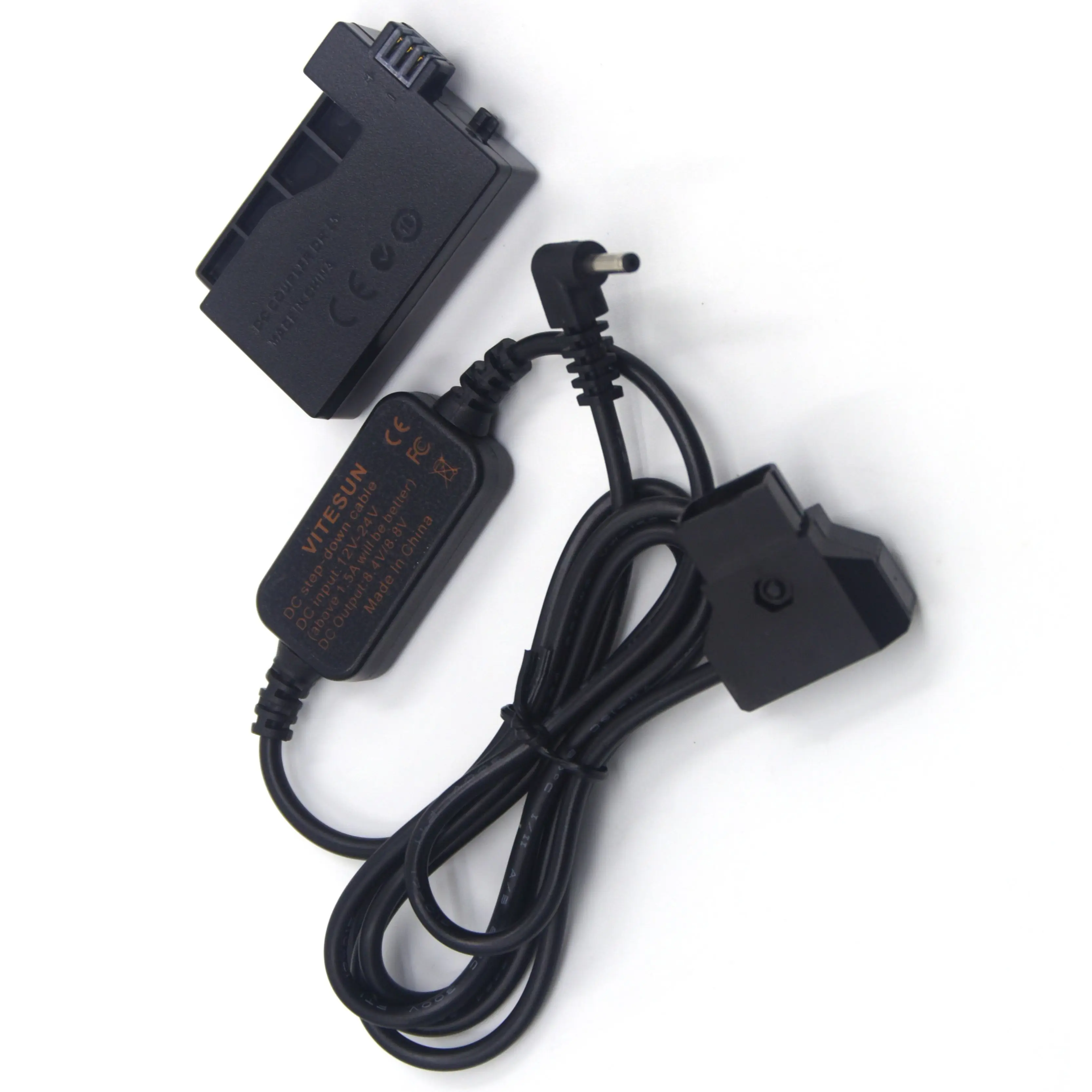 LP E5 Dummy Battery DR-E5 DC Coupler&D-tap Power Cable for Canon EOS 450D 500D 1000D Kiss F X2  X3 Rebel XS XSi T1i Camera