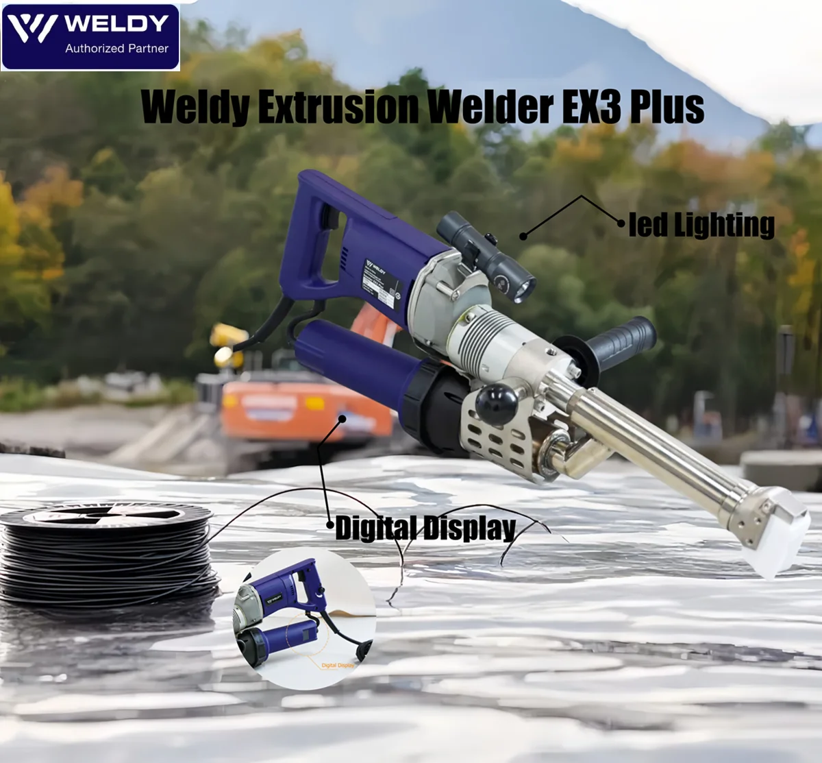 

[Ready Stock] Weldy EX3 Plus Digital 230V 3000W Hand Extruder Welder Plastic Extrusion Welder
