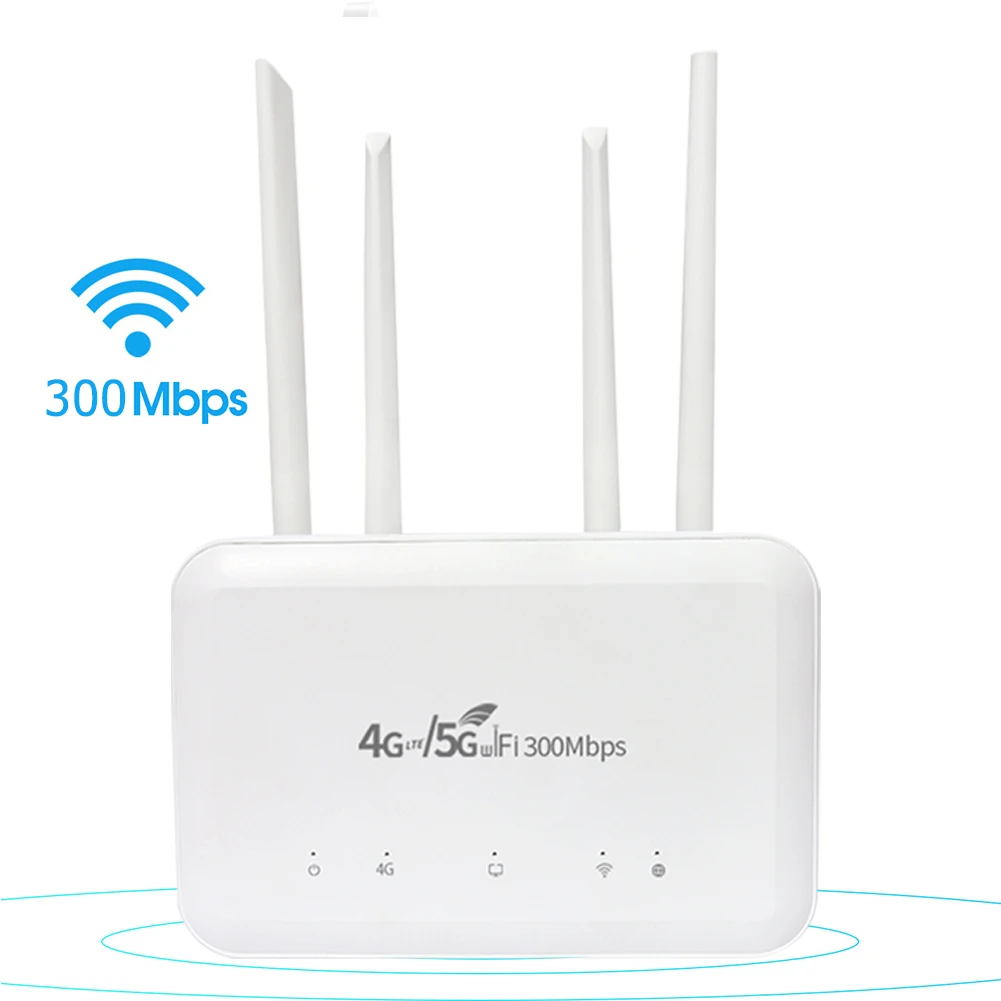 4G LTE موزع إنترنت واي فاي مودم راوتر مع فتحة للبطاقات SIM 300Mbps لاسلكي موبايل واي فاي هوت سبوت أجهزة التوجيه DNS VPN هوائيات عالية الكسب