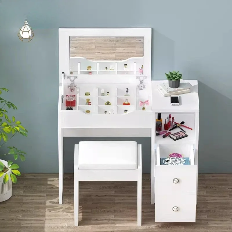 Simple and simple Korean dressing table Small luxury mini bedroom White European dressing table Table 6H-009