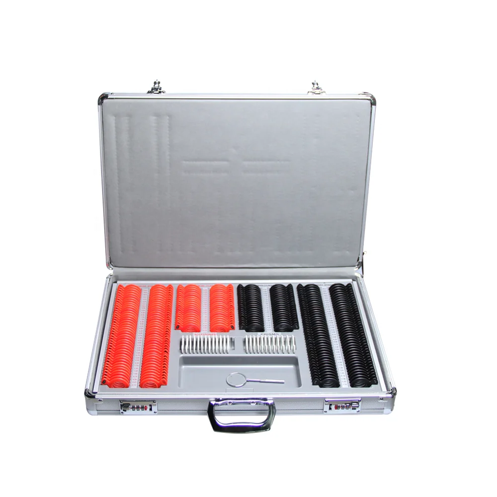 Optical Instrument Hot Sale 266 Pcs Trial Lens Case With Color Plastic Ring Aluminum Box Trial Lens Set SLC-266B