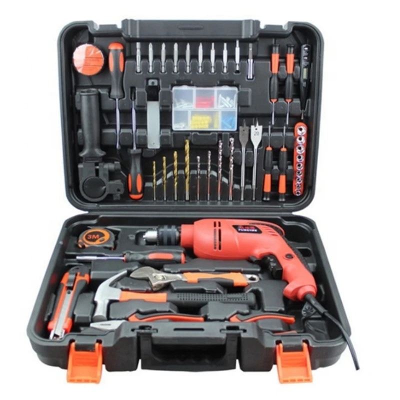 

Super power deluxe box 120 in 1 without lithium battery impact drill electrical herramienta power tool for woodworking