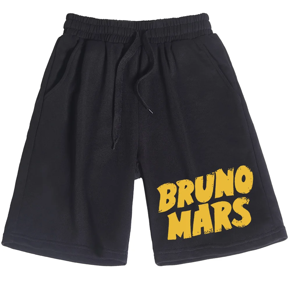 Bruno Mars Doo-Wops & Hooligans 2024 Cotton Trousers Unisex Casual Beach Summer Printing Short Pants Regular