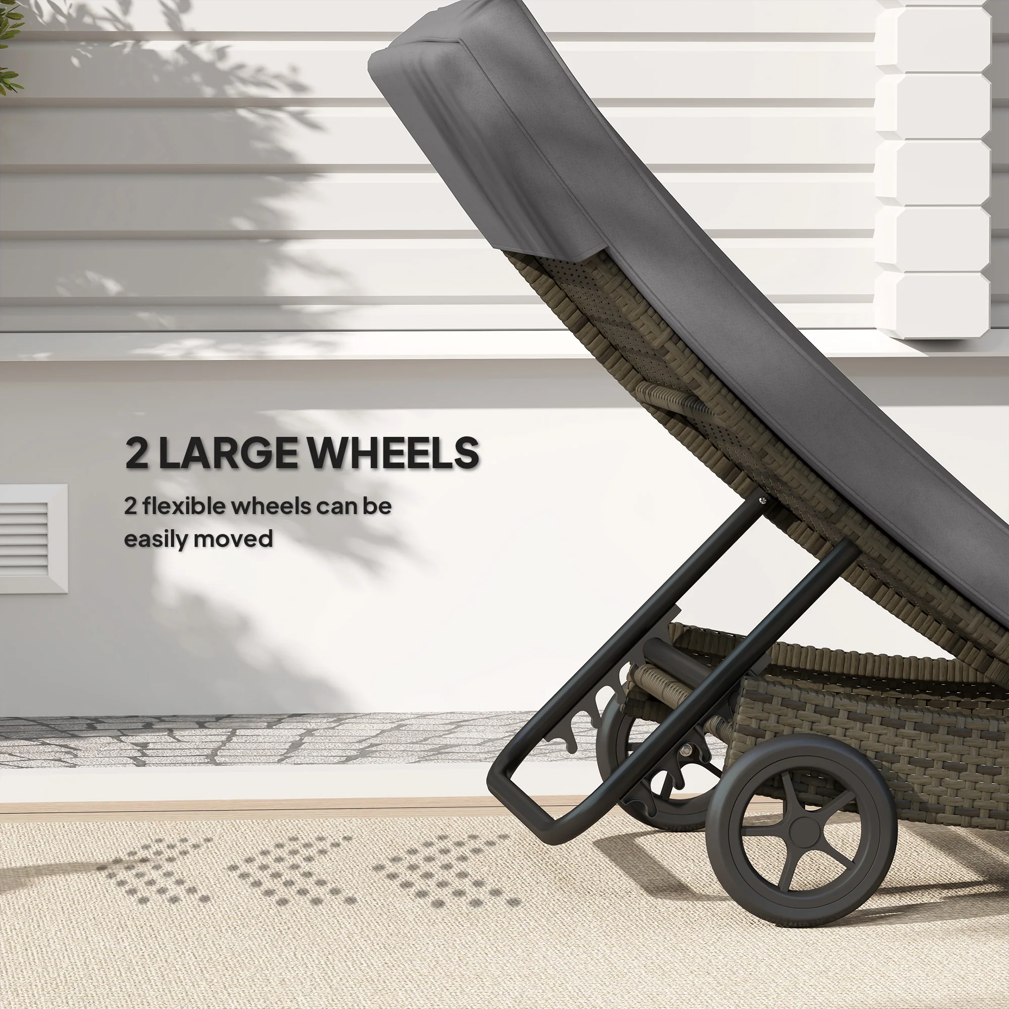 Outdoor Reclining Lounge Chair - Outdoor Furniture Grey recension och pris