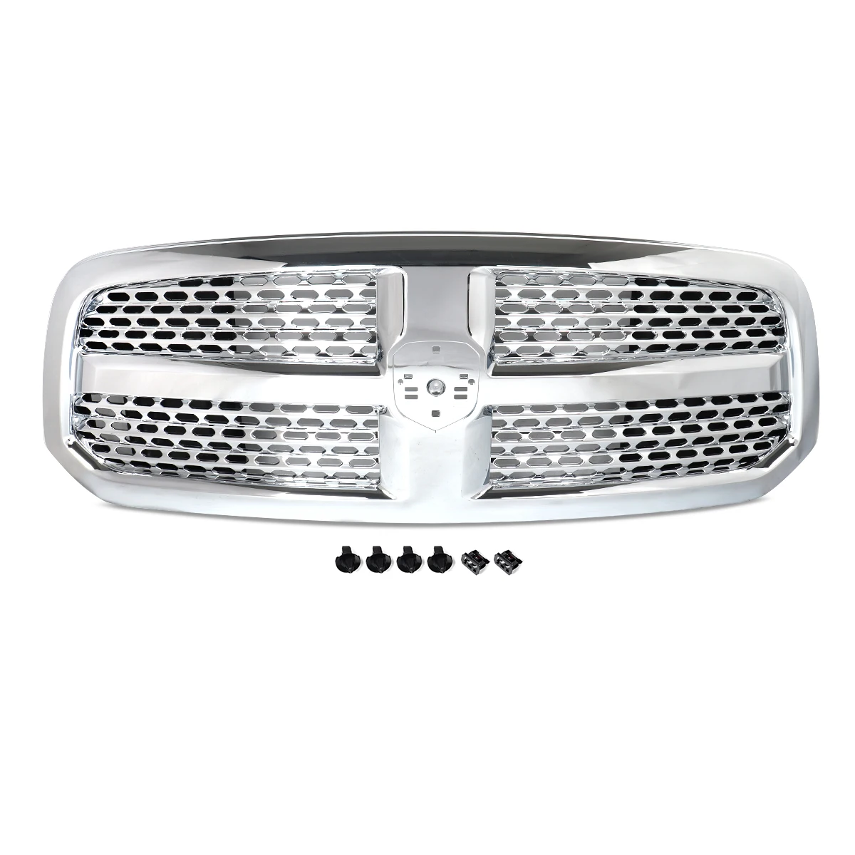 For Dodge Ram 1500 Laramie 2013 2014 2015 2016 2017 2018 Front Grille Chrome Front Bumper Grid Grills Upper Grille Mesh Grills