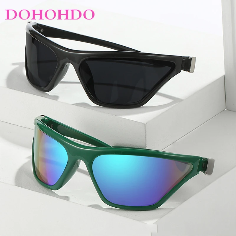 

Fashion Y2K Sunglasses Women Punk Luxury Brand Designer Cat Eye Sun Glasses Women Men Steampunk Sports Cycling Goggles UV400
