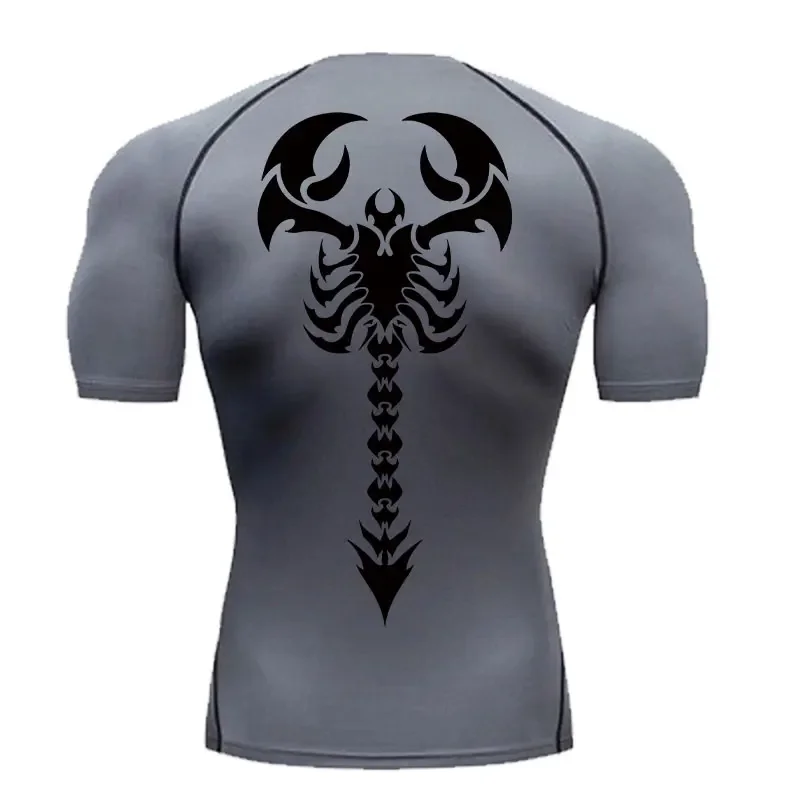 Men\'s Gym Clothing Sun Protection Sports Second Skin Running T-shirt Fitness Long Sleeves Compression Shirt Workout Clothing