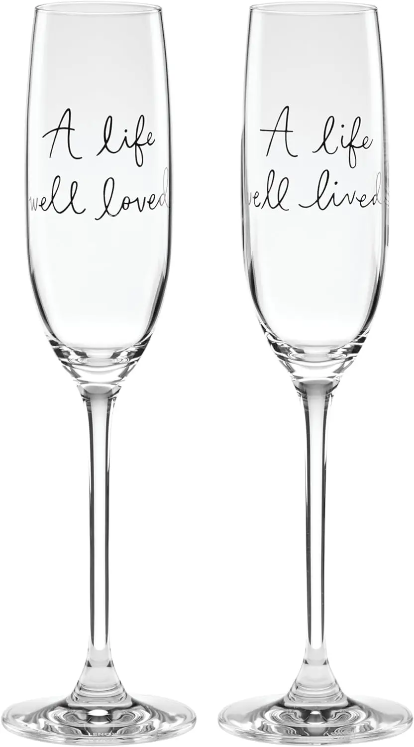 Ks 2Pc Toasting Flutes, 1.35, Clear