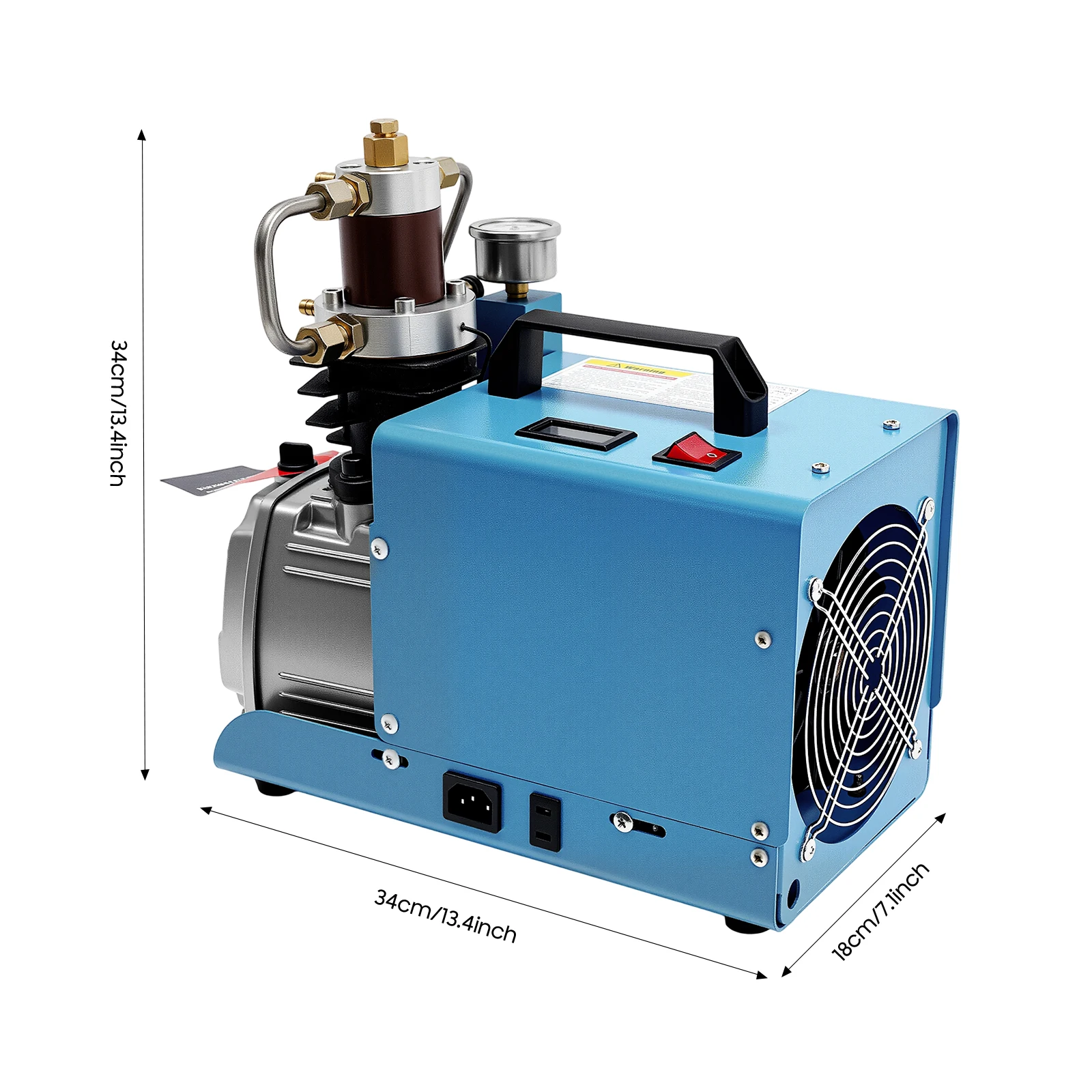 30 MPa 4500 PSI Hochdruck-PCP-Luftkompressor 220V EU-Stecker, 1800W 2-stufige Luftpumpe mit Wasser- und Luftkühlung für die Reifenbefüllung von Autos – Detail 1