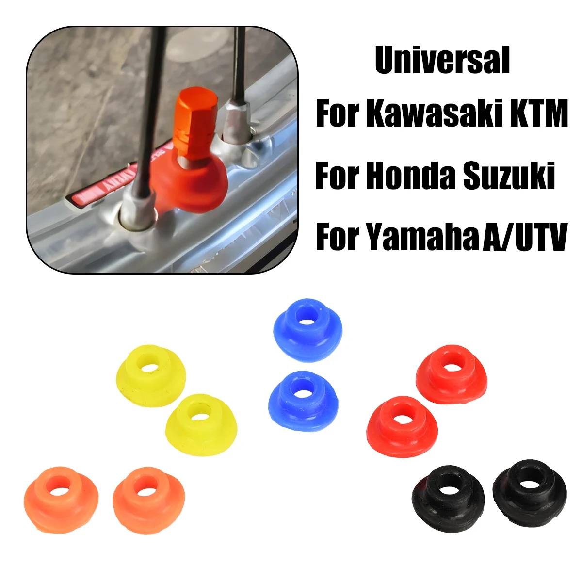 Motorcycle Silicone Air Valve Dust Mud Guards Mouth Washers Seal Gasket For ATV UTV Dirt Bike Suzuki Yamaha Honda KTM Universal