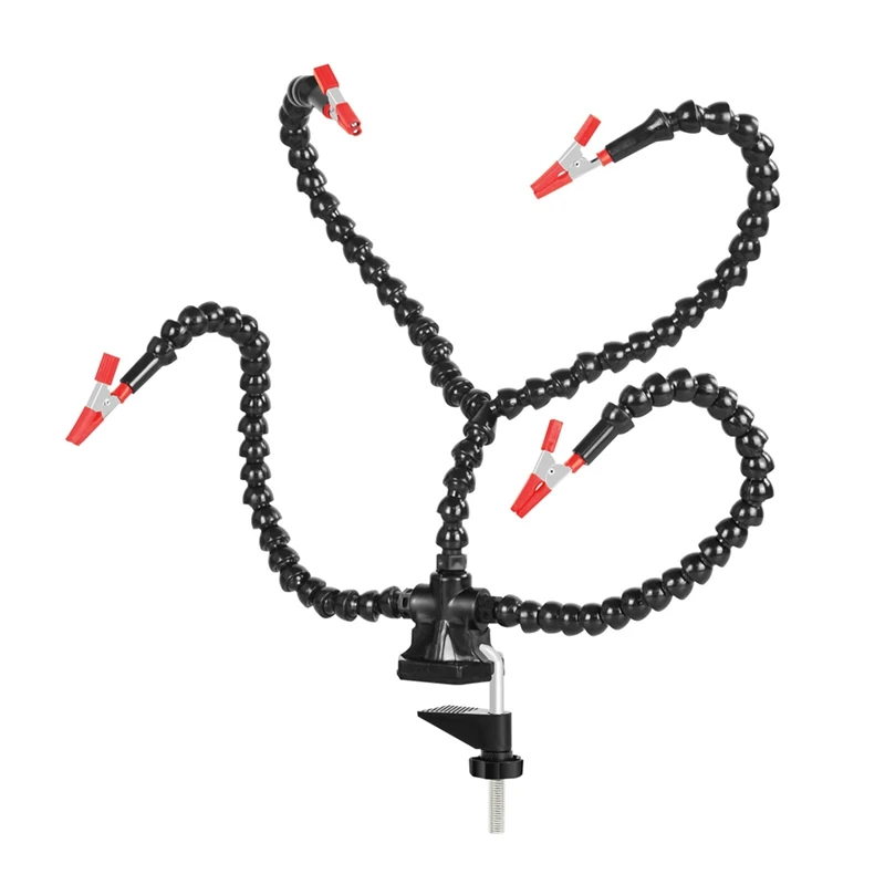 

NEW_Desk Clamp Soldering Third Hand Tool 4 Arms Soldering Station Holder