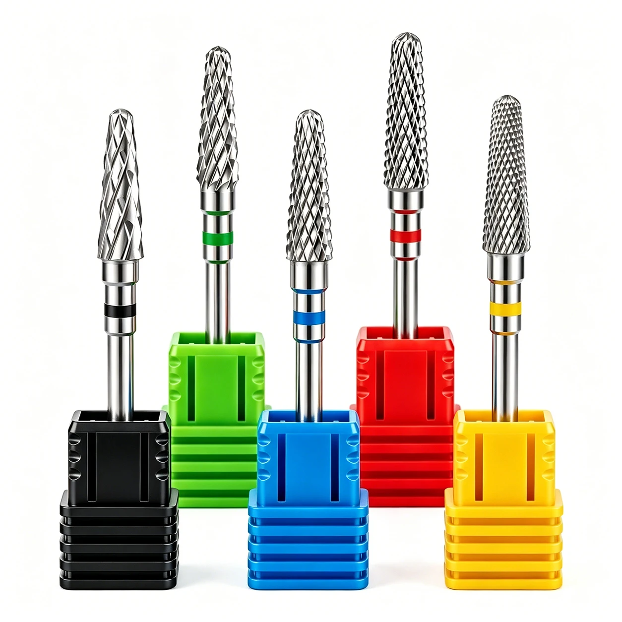1pc Stainless Steel Nail Drill Bit Rounded Cone Milling Cutter For Manicure Pedicure Gel Acrylic Remove Cuticle E-file Nail Bits