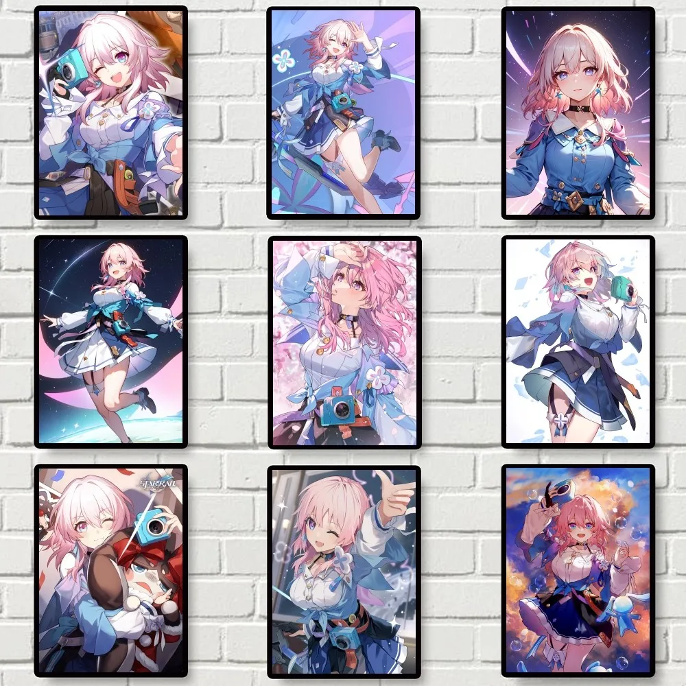 Honkai Star Rail Mars 7e Game Poster Galerij Prints Zelfklevende Huisdecoratie Muurstickers Woonkamer Sticker