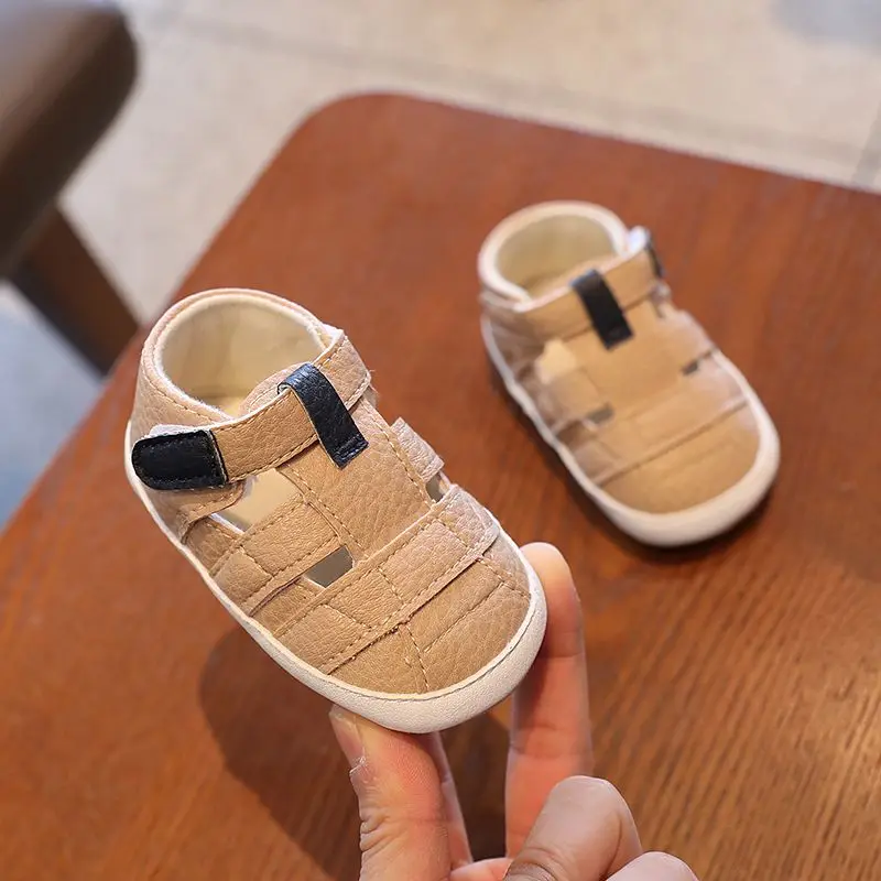 

New Summer Unisex Baby Anti-Slip Hook and Loop Sandals Soft Rubber Sole First Walkers for Infants 3-12 Months