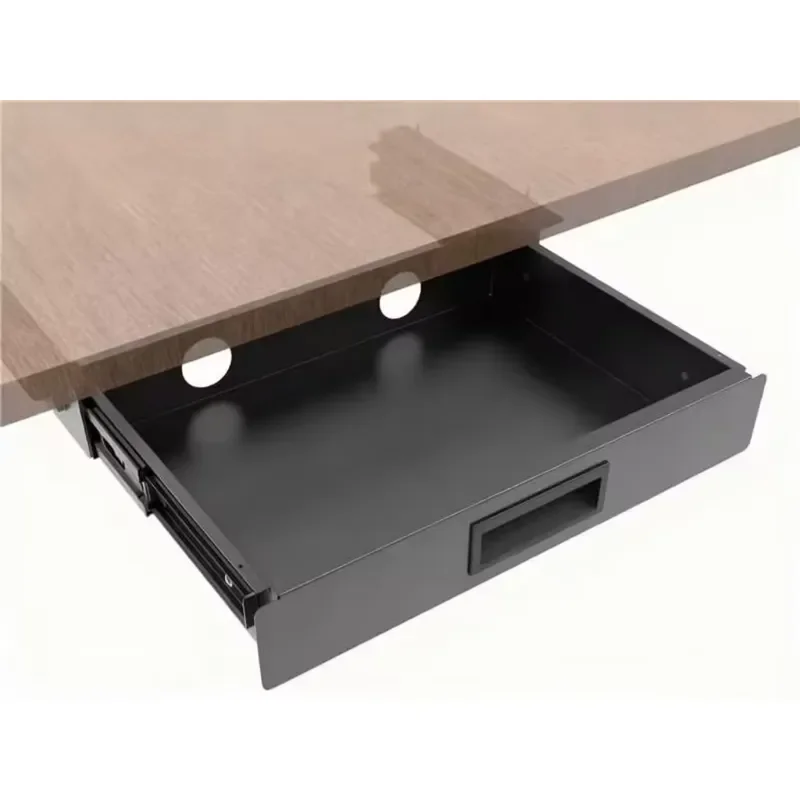 Concealed Under-Desk Storage Drawer - Thickened Steel Slide-Out Drawer for Desk/Standing Desk