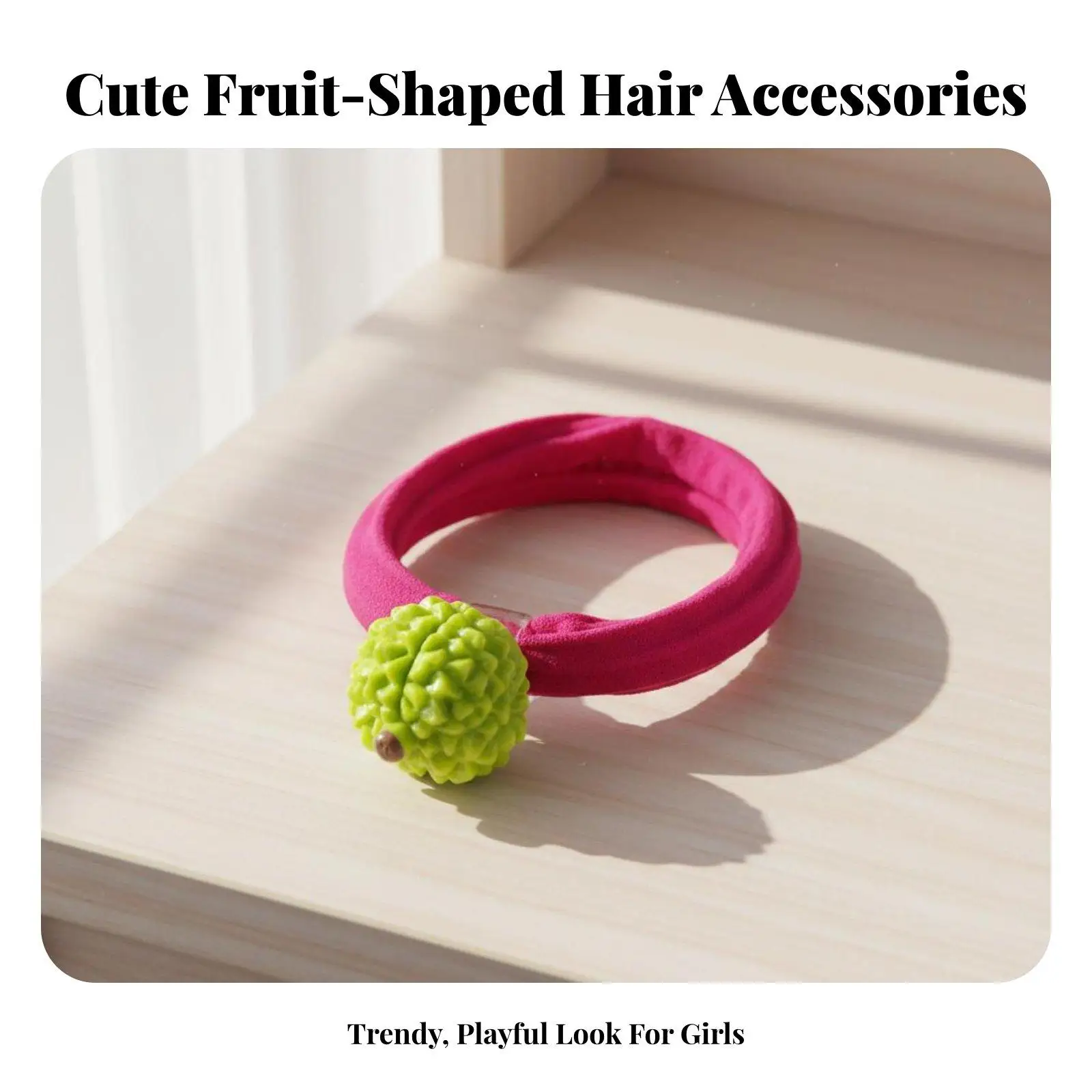 Cute Fruit Hair Clip and Hair Tie Set for Girls Korean Style Childrens Hair Accessories with Barrettes Pear Banana Design for