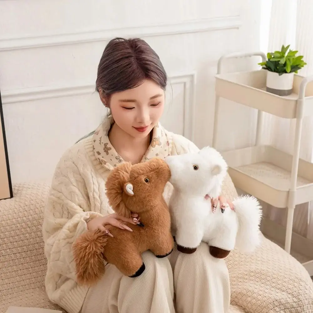 ตุ๊กตาลูกม้าจำลอง หางยาว ขนหางยาว พวงกุญแจม้า น่ารัก 12/23 ซม. ตุ๊กตาม้าการ์ตูน ของขวัญวันวาเลนไทน์