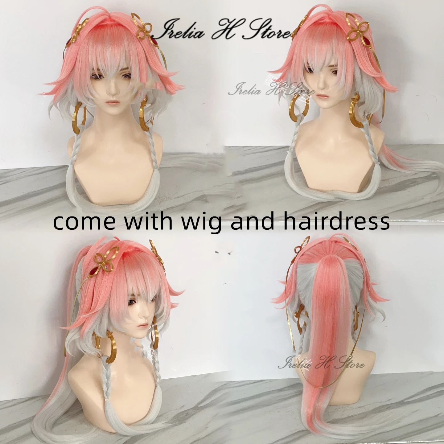 Irelia H Store Wuthering Waves Chang Li Perücke, Cosplay-Perücke, vorgestylte Perücke mit Frisur