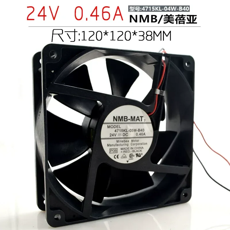 NMB 4715KL-05W-B40 24V 0.46A 12038 12CM Inverter Large Air Volume Cooling Fan for Electronics Enclosures