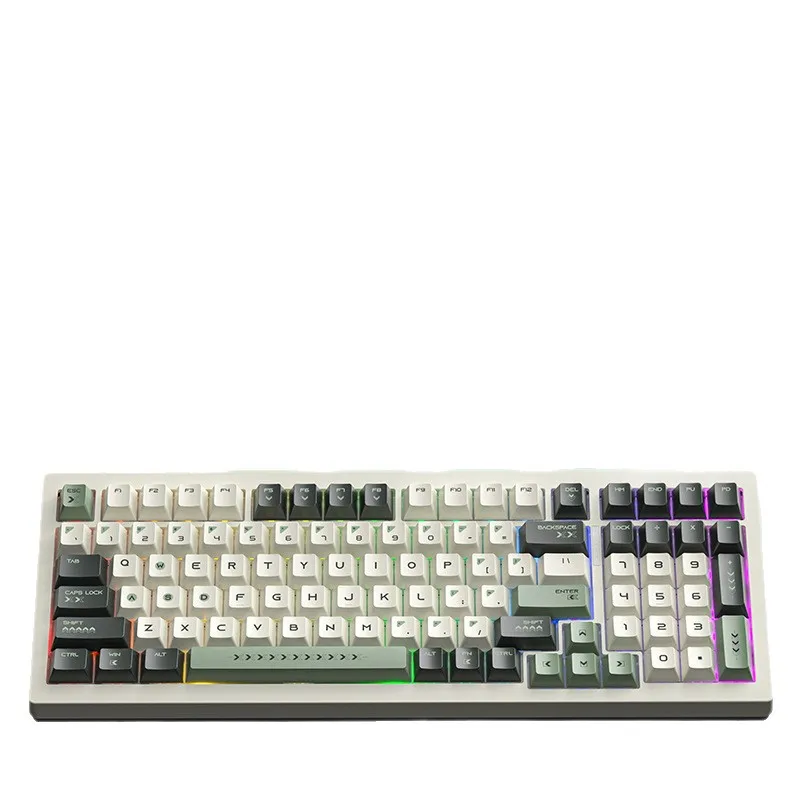 

Customized machine bluetooth mechanical keyboard game e-sports office silent three-mode wireless keyboard