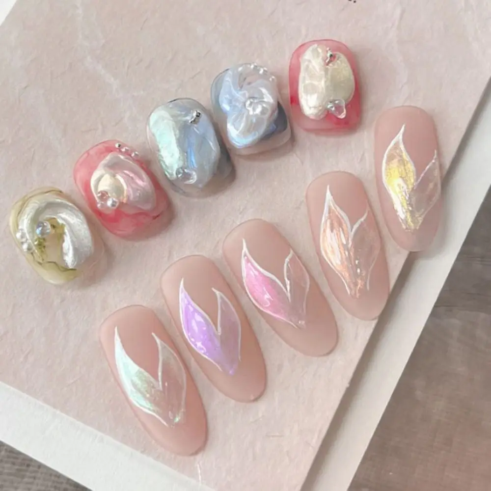 9-color 9-Grid Poke Gel الفرنسية مسمار مانيكير عالية التشبع حالمة الملمس مسمار البولندية حساسة مسمار البولندية سميكة مسمار الفن هلام #3