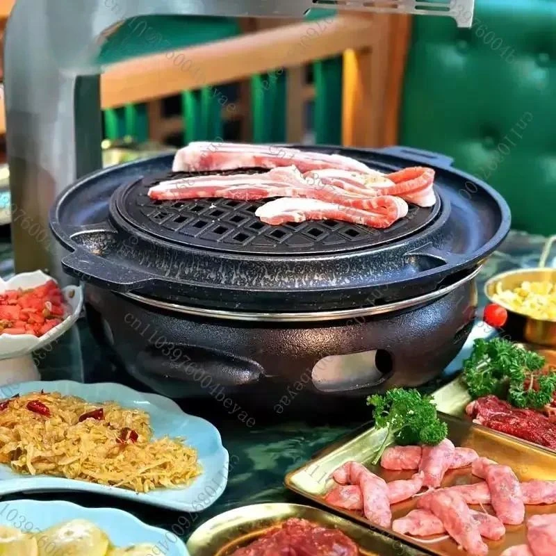 Korean Carbon Grill Commercial Chicken Cake Grill Pan Barbecue Shop