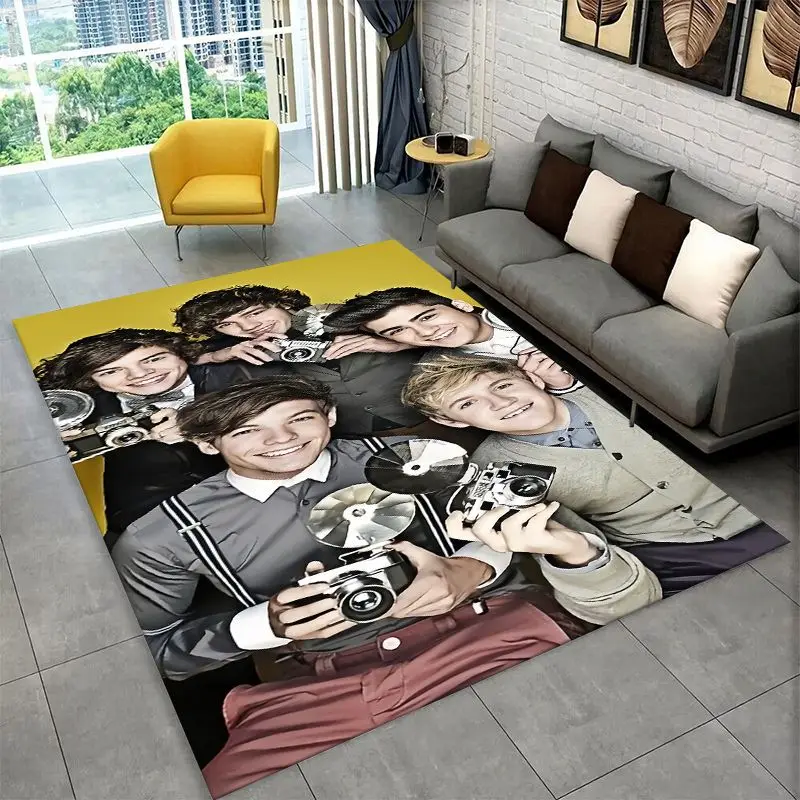 Popular One D-Direction Singer 1D Non-Slip Area Rug for Living Room,Bedroom,Playroom,Carpet Floor Mat Home Decor Rug  Room