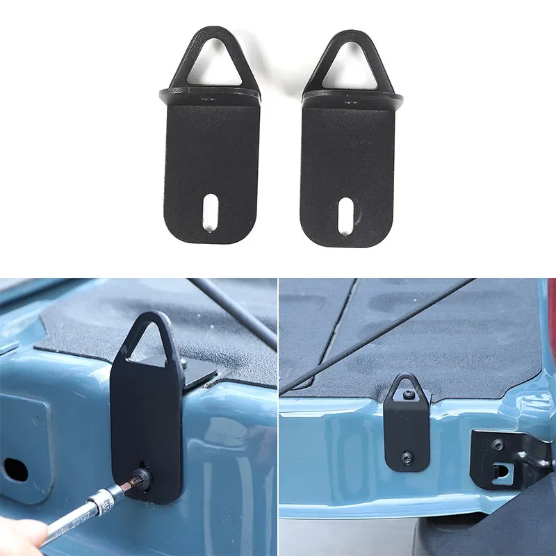 For Ford Maverick 2022-2024 Carbon Steel Black Car Tailgate Expansion Anchor Point Fixed Rope Bracket Car Accessories