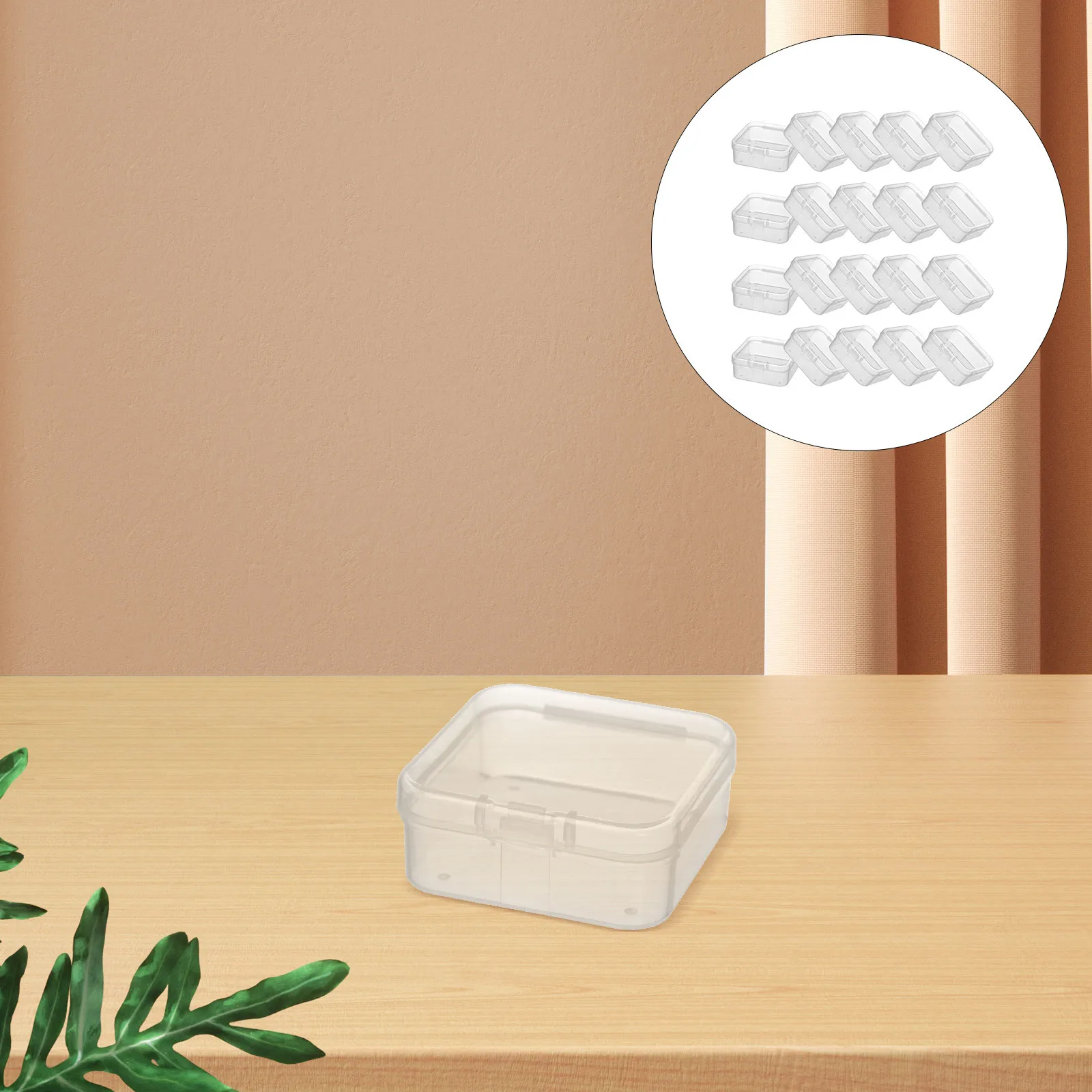 

20Pcs Small Clear Plastic Storage Case Non Deformable for Ear Studs Necklaces Pills Candies Snacks Craft Parts