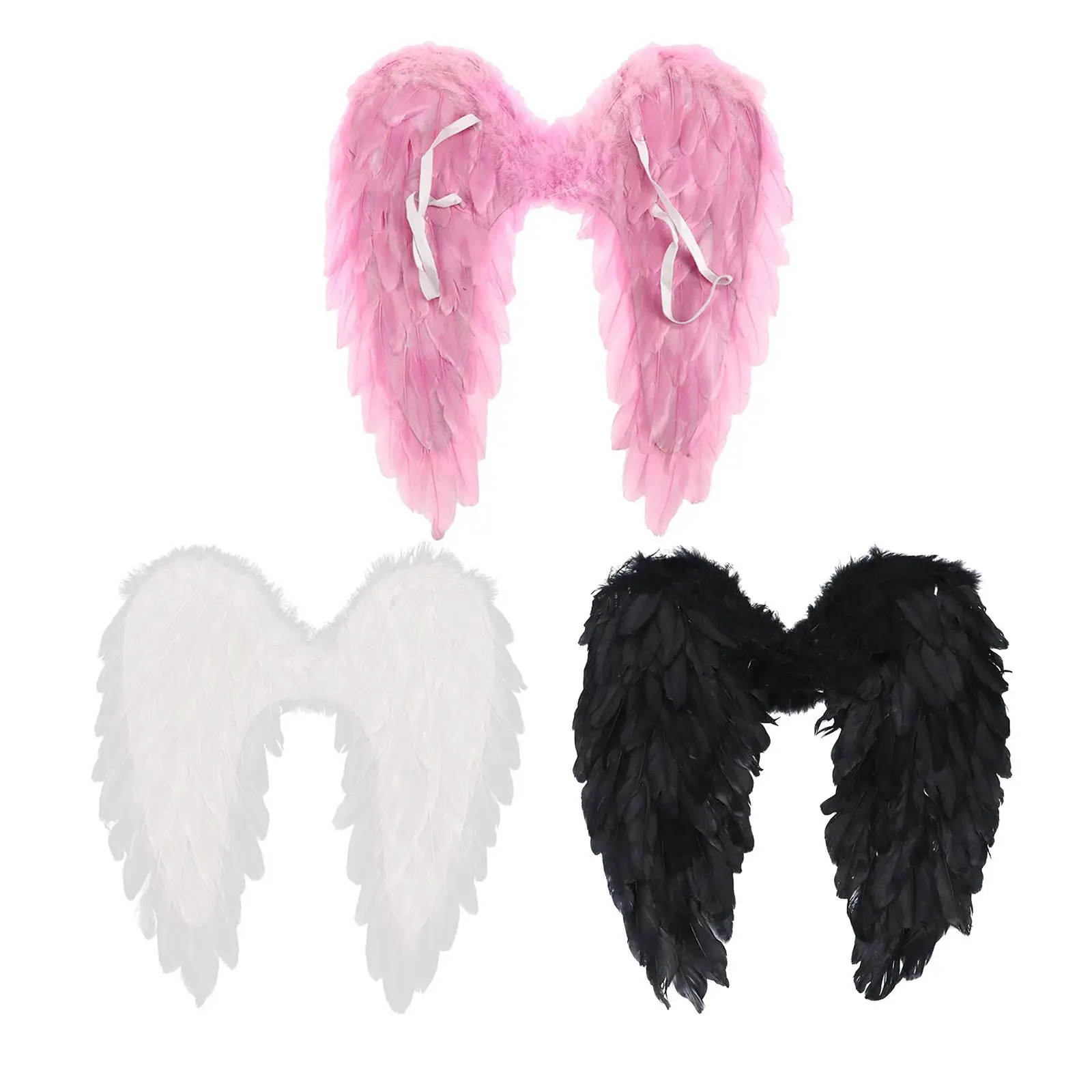 Kids Angel Wing Feather Wing Christmas Accessories Angel Costume for Party Christmas Cosplay Costume Props 60x60cm