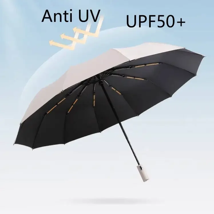 Windproof Frame Rain Umbrella Parapluie Wind Resistant Compact Travel Fully-automatic Folding Umbrellas with logo