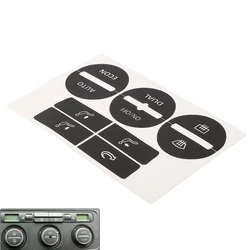 AC Window Climate Worn Peeling Buttons Repair Sticker For VW GOLF Mk5 PASSAT AC Control Button Decals Stickers Auto Accessories