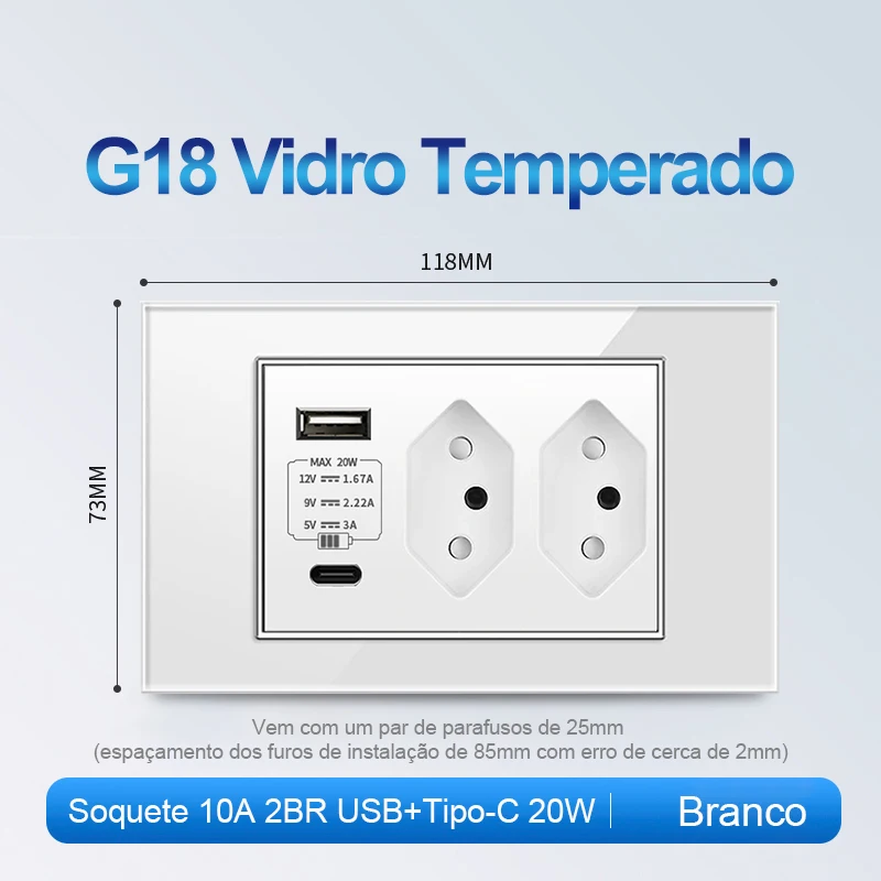 Variant: 10A 2BR 20W White