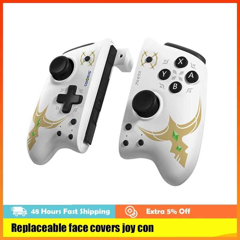 

COIORVIS Bluetooth Jon Con for Nintendo Switch/Switch OLED Wireless Gaming Controller Joypad Gamepad with Magnetic Face Shell