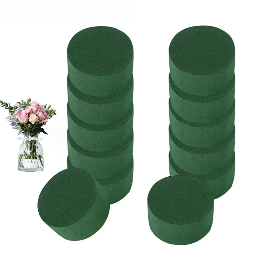 Home Decoration Premium Wet Florist Foam Cylinders In Water Floral Flower Fresh Display Arrangement  Arts Crafts 12cm X 4cm 1pc