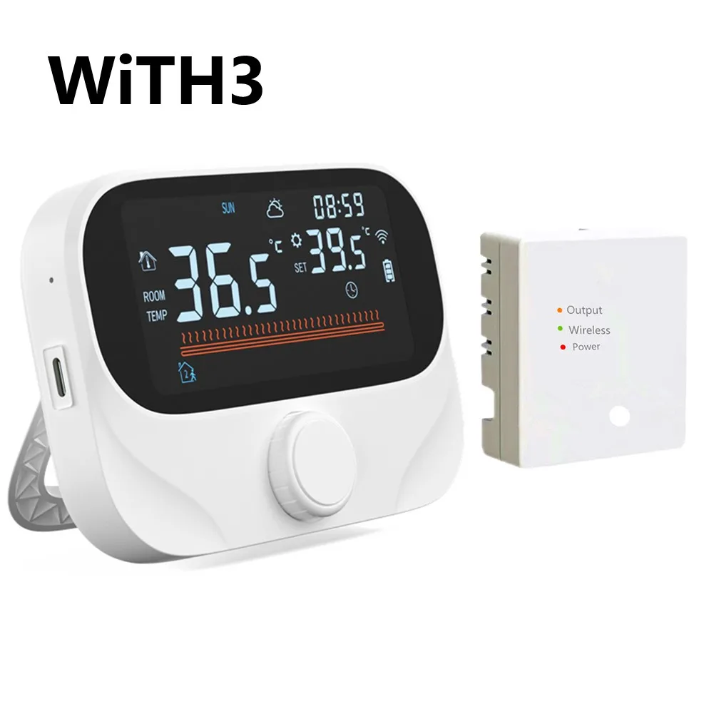 

For Tuya Smart Thermostat Wifi RF Wireless Temperature Controller For Gas Boiler Water Heating Works Wall Fireplace Thermostat