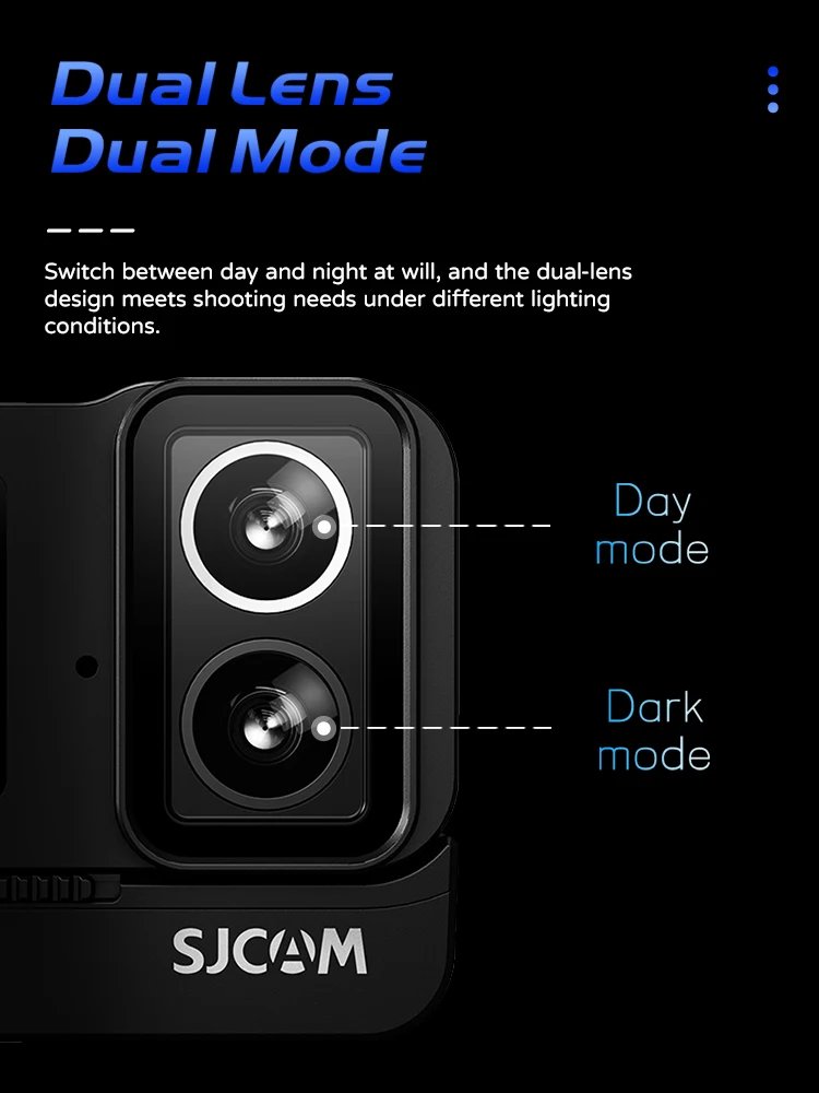 SJCAM SJ20 Action Camera 4K 30fps HDR Camera With Dual Lens 5G WiFi Action Cameras Waterproof Low Light Night Vision Sport Cam