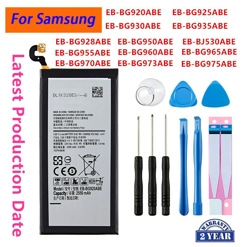 

Brand New battery For Samsung Galaxy S6 S6 Edge/Plus S7 S7 Edge S8 S8 Plus+ S9 S9 Plus S10 S10E S10 Plus J5 Pro J7 Pro