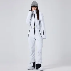 Traje de esquí de una pieza para mujer, monos impermeables a prueba de viento para snowboard, conjuntos de esquí transpirables para deportes al aire libre, invierno, nuevo, 2025