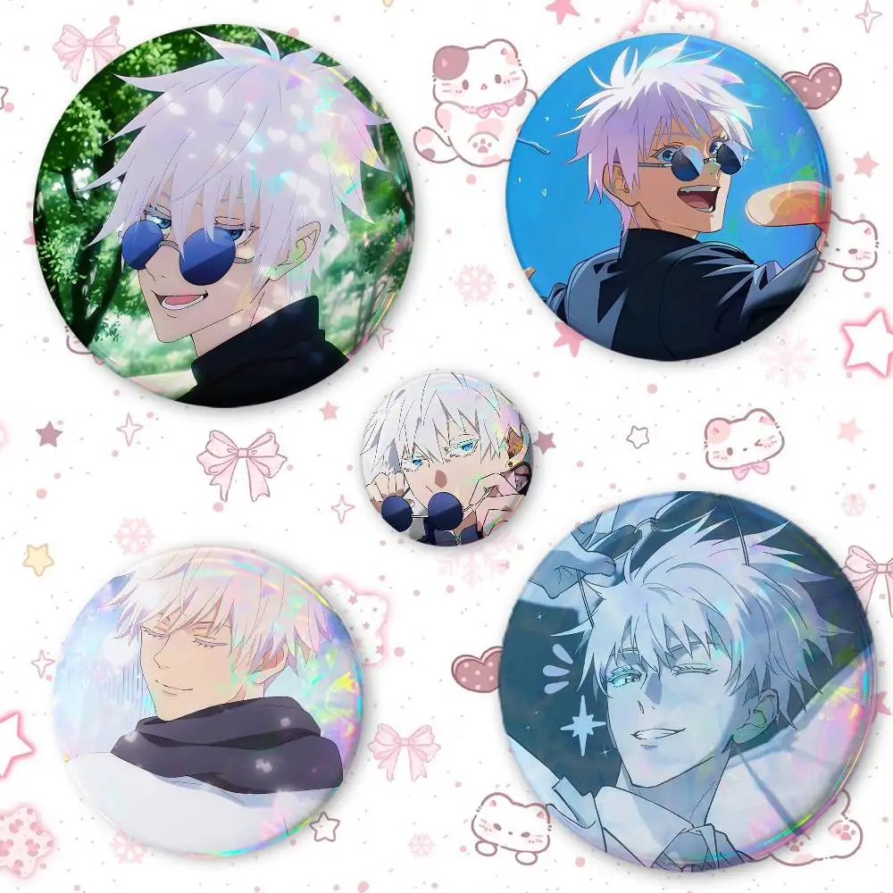 Satoru Gojo Fashion Button Badge Pin Set Cool Anime Game Cartoon Music Design Brooch For Backpack Clothes