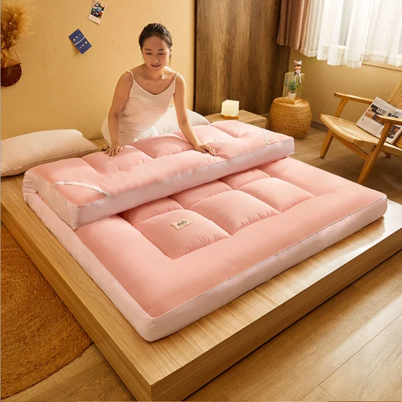 Matelas de tatami simple et double pour adultes, surmatelas doux et confortable, chambre à coucher, optique, 10cm, Twin, Queen, King Size