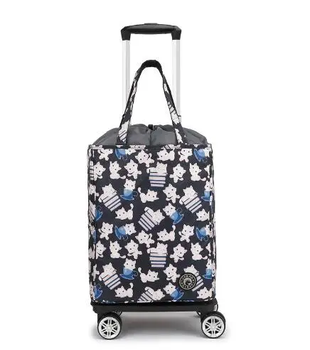 women thermal grocery bag with wheels water proof supermarket Wheeled rolling shopping bag women buy vegetables bag on wheels