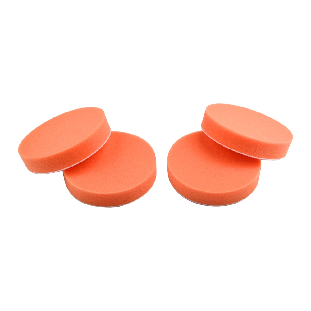 4 Pack 125mm 5 Inch Flat Sponge Buffing For Pads for Car Polishing and Buffing on Vehicle Glass Ceramic and Stone Surfaces