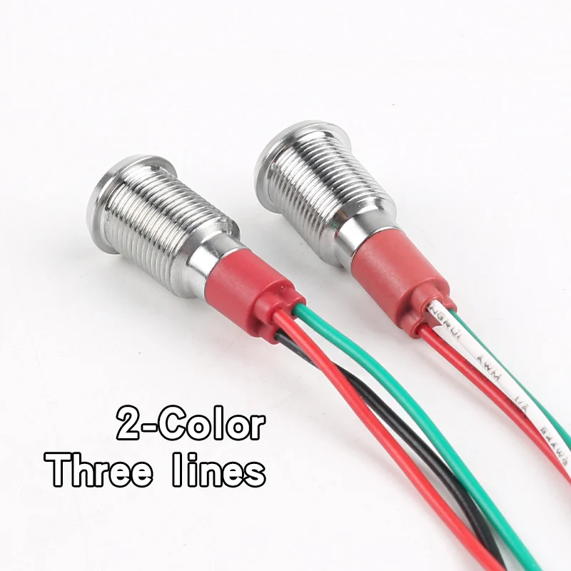 Dual‑Color Metal Indicator Light 8/10/12mm Common Cathode Common Anode 6V 24V Custom For Battery Swapping Cabinet Project