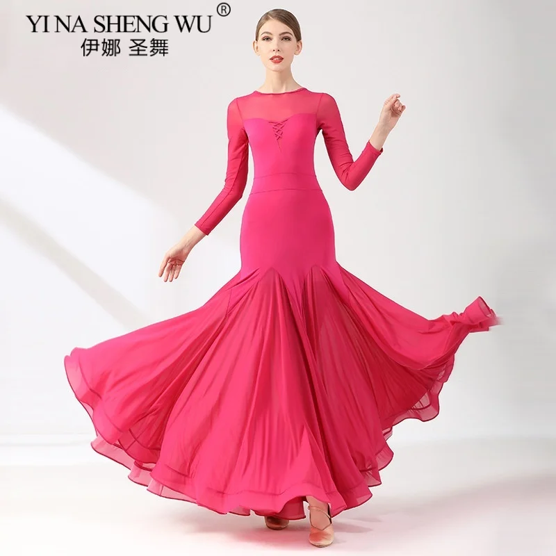 

Ballroom Dance Performance Dresses Women Simple Style Waltz Dancing Wear Adult Elegant Ballroom Competition Social Dance Dress