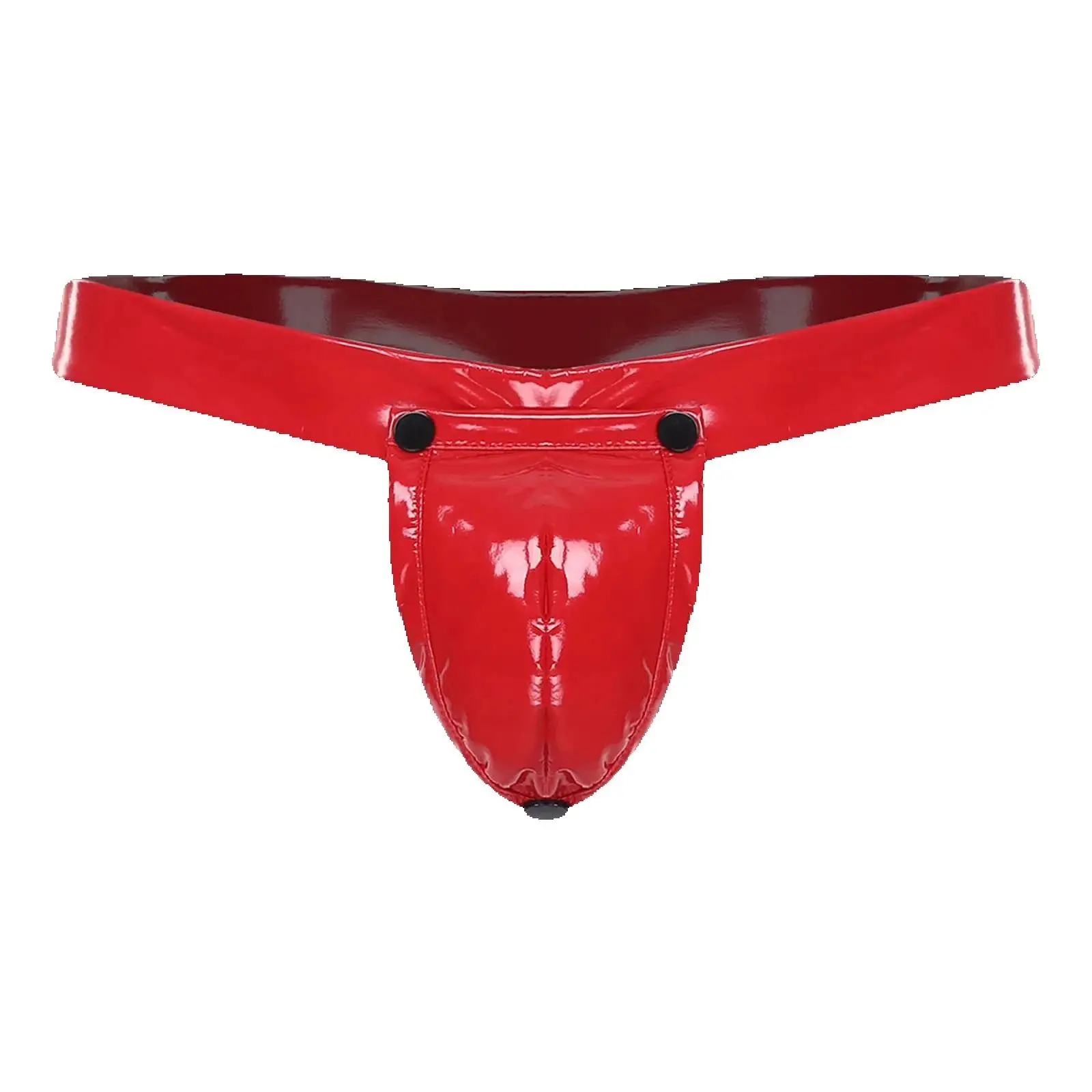 

Мужское сексуальное мини-нижнее белье с уплотнительным кольцом, стринги со съемной промежностью, эластичный пояс, глянцевые трусы из искусственной кожи с Т-образной спинкой, трусы